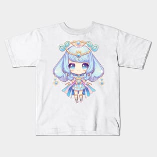 Pastel Jellyfish Girl Chibi Anime Art Kids T-Shirt